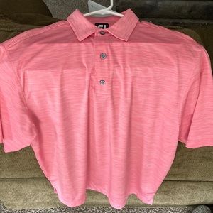 Footjoy Pink polo .. golf shirt or reg day attire EUC . Size L .